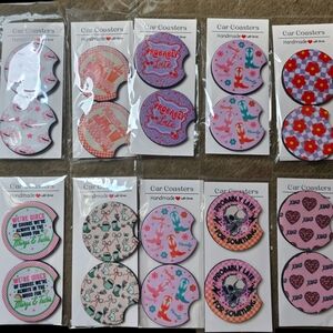 Colorful Car Coasters Bundle Wholesale Makes Great Gifts!